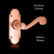 Constable Elegance Ornate Lever on Small Backplate - Copper