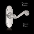 Constable Elegance Ornate Lever on Small Backplate - Chrome