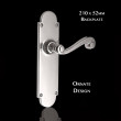 Constable Chrome Elegance Ornate Lever on Large Latch Backplate