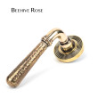 Aged Brass Hammered Newbury on Beehive Rose