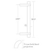 Cylinder Finial Pull Handle Drawing