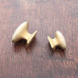 Satin Brass Monroe Ovals - Side Profile