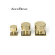 Aged Brass Kelso Cabinet Knobs Square Rose
