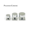 Kelso Chrome Cabinet Knobs Square Rose