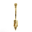 Unlacquered Brass Reeded Hat and Coat Hook