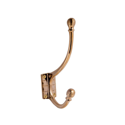 Brass Reeded Hat and Coat Hook