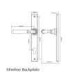 Bulb Multipoint Lever - Slimline Drawing
