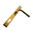 Brass Tapered Multipoint Lever - Slimline Plate
