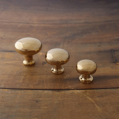 Hatton Cushion Cabinet Knob - Unlacquered Brass