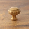 Wrenbury Hatton 32mm Reeded Aged Brass Cabinet Knob