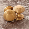 Hatton Aged Brass Reeded Door Knob