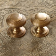 Hatton Aged Brass Reeded Mortice Knob