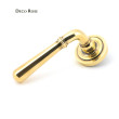 Aged Brass Newbury Lever on Deco Rose