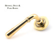 Newbury Aged Brass Lever on a Covered Rose