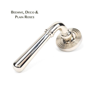 Newbury Nickel Lever on a Covered Rose