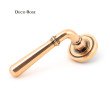 Polished Bronze Newbury Lever on Deco Rose