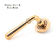 Newbury Polished Bronze Lever on a Covered Rose