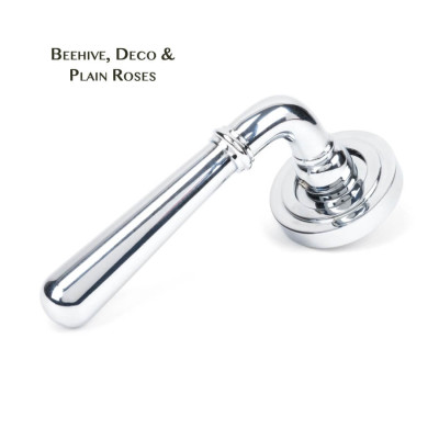 Newbury Chrome Lever on a Covered Rose