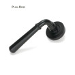 Matt Black Newbury Lever on Plain Rose