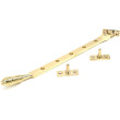 Polished Brass Reeded Casement Stay 12 inch