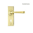 Aged Brass Avon Lever Lock Handles