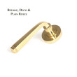 Polished Brass Avon Lever on Rose Set