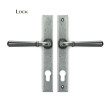 Newbury Pewter Slimline Espag Lock Handle