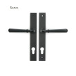 Newbury Matt Black Slimline Espag Lock Handle