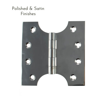 Solid Brass Parliament Hinge in Chrome Finish