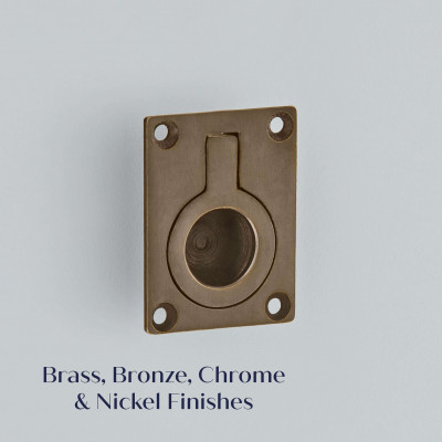 Flush Ring Distressed Antique Brass