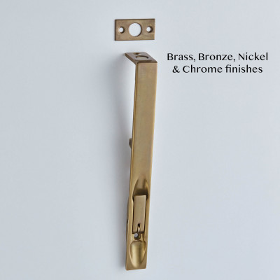Lever Action Flush Bolt in Aged Brass