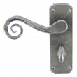 Pewter Monkey Tail Privacy Lever Handle