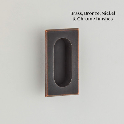 Bevelled Edge Flush Pull Distressed Oil Rubbed Bronze