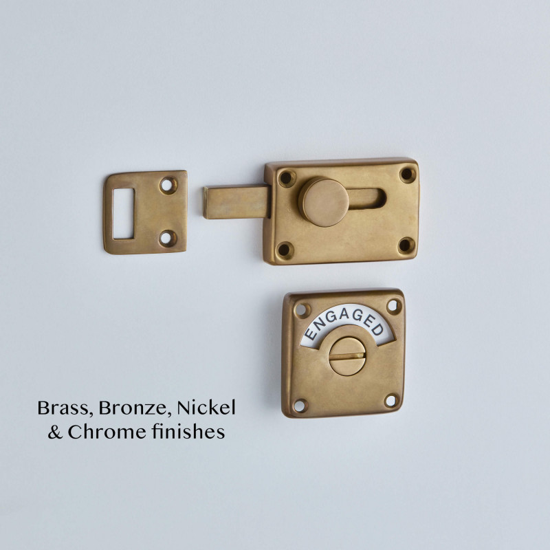 Bolts & Turn Catches cupboards Bathrooms Best Quality Solid Brass & Chrome 