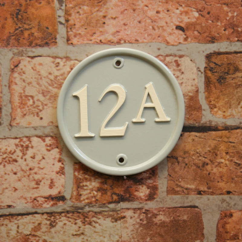 Round House Number Sign Traditional House Signs 