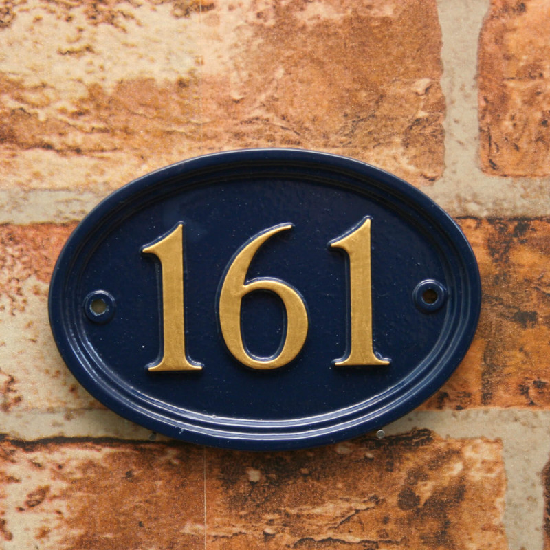 Oval House Number Sign Traditional House Number Signs 