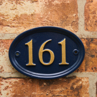 Oval House Number Sign