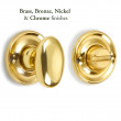 Brass Oval Bathroom Turn and Release