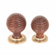 Rosewood Beehive Cabinet Knobs Aged Brass