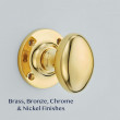 Large Brass Oval Door Knobs