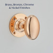 Polished Bronze Oval Door Knobs