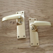 Brass lever door handles