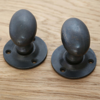 Dark Bronze Oval Knob Set