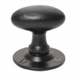 Black Iron Oval Knob Set