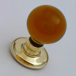Amber glass door knob