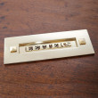 Period Brass Letter Box Front